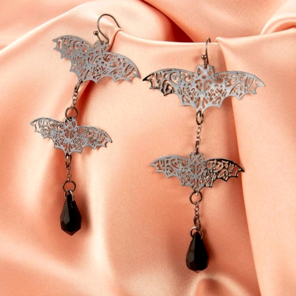 Filigree Bat Earrings